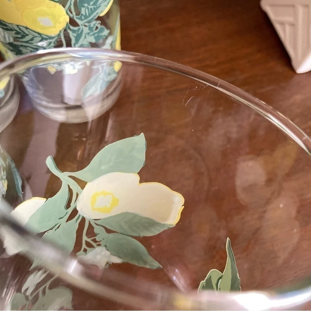 Vintage Royal Norfolk lemon bloom set of 4 glasses